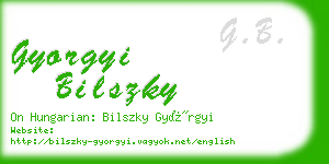 gyorgyi bilszky business card